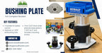 Woodhaven 8360 Trim/Compact/Palm Router PC style Guide Bushing Baseplate for Makita XTR01Z, DRT50ZX4 or MLCS compact routers, Durable Solid White Phenolic, w/Hardware Made in the USA