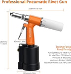 Proster Pneumatic Tool Air Riveter - 3097lbf Pulling Pneumatic Rivet Gun, 6-8KG/C2 Heavy-Duty Air Pop Riveter for 3/32", 1/8", 5/32", 3/16" Capacity