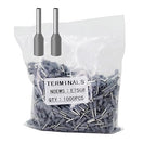 Fidioto AWG20 Wire Ferrules Terminals,1000pcs AWG20 Terminal Connector Wire Insulated Cord Pin Ends Terminals for Electric, Industrial, Chemical Industry, Power Control System, etc.