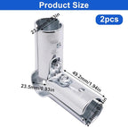 90 Degree Pipe Connector Tee Clamp Fittings, Steel Connection Clamps Set with Small Wrench （2set, 25mm）