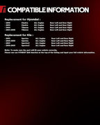 Torchbeam Rear Brake Calipers Set for Kia Spectra 2005-2009, Hyundai Elantra 2005-2006, Hyundai Tiburon 2004-2008, Kia Spectra5 2005-2009, Rear Left and Rear Right Calipers Replace # 19B3302+19B3303