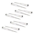 Fielect 20pcs Voltage Tester Voltage Detector Pen Circuit Tester Tool Steel Batch Slotted Test Pencil JRDB-865 AC/DC 100-500V Clear