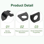 uxcell 100Pcs U-Shaped Pipe Clamp, 3/16 Inch(5mm) 2 Hole U-Tube Strap Clamp Heavy Duty Connector Bracket for Conduit Cables Wire Cord, Black