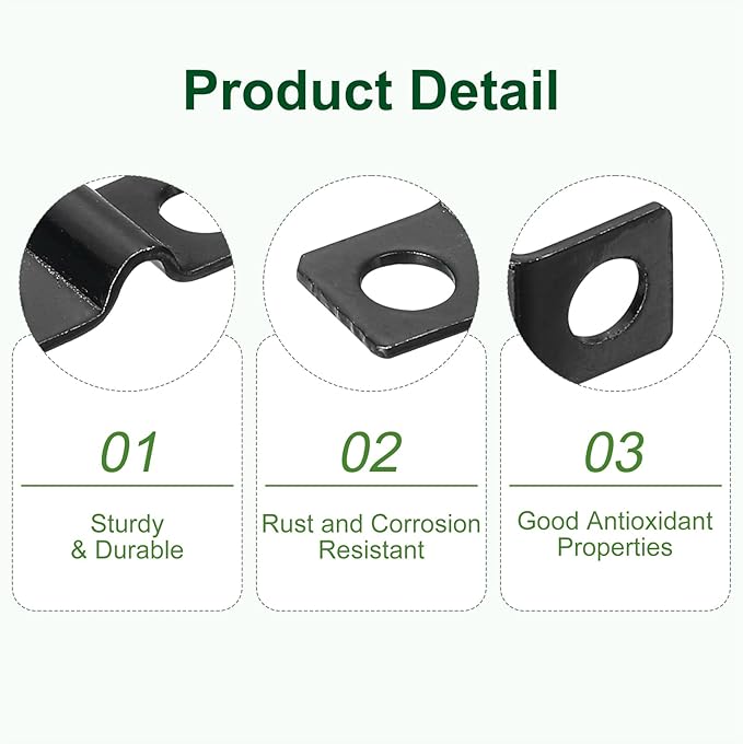 uxcell 100Pcs U-Shaped Pipe Clamp, 3/16 Inch(5mm) 2 Hole U-Tube Strap Clamp Heavy Duty Connector Bracket for Conduit Cables Wire Cord, Black