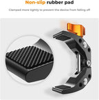 K&F Concept Camera Mount Clamp, Super Crab Clamp with 1/4" Thread Holes, 60mm Max Opening, Payload 11 Lbs/5kg, for Round Pipe Flat Surface, Monitors, LED Lights, and Other Photographic Accessories