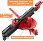 Precision Miter Gauge for Maximum Stock Support and a Repetitive Cut Flip Stop