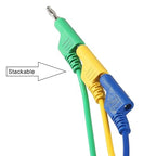 5pcs Banana to Banana Plug Test Lead Set, 4mm Stackable Banana Plug Test Lead for Multimeter, Flexible Electrical Test Wire 3.3ft/1m 1000V 15A