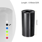 MECCANIXITY Battery Wrap PVC Heat Shrink Tubing 95mm Dia 150mm Flat 20 Feet(6meters) Black Good Insulation for Battery Pack