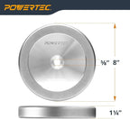 POWERTEC CBN Grinding Wheel 8 Inch 600 Grit, 1-1/4" Wide, 5/8" Arbor – 4-in-1 CBN Sharpening Wheel with 1/4" Radius Edge and Side Face for Bench Grinder (15706)