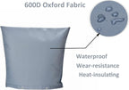 Outdoor Backflow Preventer Insulation Cover,Insulated Pouch for Winter Pipe Freeze Protection Sprinkler Valves in Snow or Sun Exposure, Waterproof Sprinkler Valve System Cover (30 " W x 26 " H,Gray)