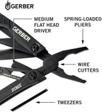 Gerber Gear Dime 12-in-1 Mini EDC Multitool - Needle Nose Pliers, Pocket Knife, Keychain, Bottle Opener - Gifts for Men, EDC Gear and Equipment - Black