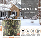 Backflow Preventer Insulation Cover - Water Pipe Insulation Sprinkler Cover for Outside - Insulated Backflow Cover Pouch for Irrigation Back Flow Valve in Winter or Sun Exposure (30" W x 24" H, CAMO)
