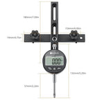 Neoteck 0-1'' Digital Dial Indicator Table Saw Gauge Suitable for Table Saws with a Groove Width of 3/4" (19mm) or More for Aligning and Calibrating Work,Shop Machinery,Band Saw and Drill Press-Black