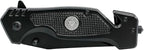 US Army Folding Elite Black Stealth Tactical Knife - Spring Assisted US Army Rescue Knife - Great Gift for the Soldier in your Life - Army Knife Black