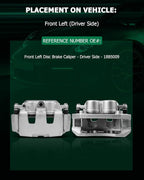 SCITOO Front Left Brake Caliper With Bracket 18B5009 Compatible For Dodge Dakota 2005-2008 For Dodge Ram 1500 2006-2008 For Mitsubishi Raider 2006-2009