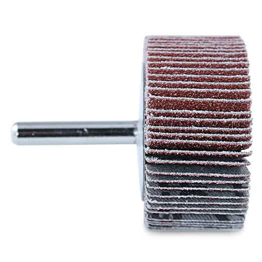 BHA Aluminum Oxide Shank Mounted Flap Wheels, 2” x 1” x 1/4”, 40 Grit - 5 Pack