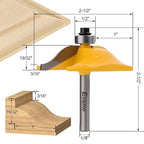1PCS 1/4" Shank 2-1/2" Diameter Raised Panel Cabinet Door Making Router Bit Woodworking Tools Door & Window Router Bit