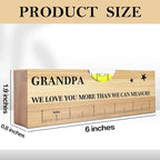 Fathers Day Birthday Gifts for Grandpa Dad from Daughter Son Wife Wooden Spirit Level Valentines Christmas Thank You Gifts Ideas for Daddy New Dad Papa Grandpa