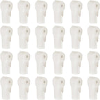 PATIKIL 5 mm Stop Peg Lock, 25 Pcs Pegboard Hooks Anti Sweep Theft Hook Locks Plastic Pegs for Mobile Accessories Shop Clothes Retail Security Display, White