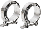LokoCar 2.0 Inch V Band Clamp with Flange Male Female Stainless Steel 2Pcs