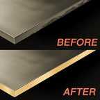 GSCIT Club Gold Edge Banding, 3/4 Inch x 50ft Aluminum Brushed Edge Banding PVC Edge Trim for Cabinet Repair Furniture