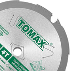 PCDM71404 7-1/4 Inch 4 Tooth Polycrystalline Diamond Tipped (PCD) Hardie Fiber Cement Saw Blade with 5/8-Inch DMK Arbor