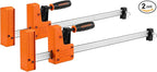 Jorgensen 18” Bar Clamp Set, 2-pack 90° Parallel Clamp Cabinet Master, Steel Jaw Bar Clamp for Woodworking, 1500 lbs load Limited