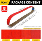 1x30 Inch Ceramic Sanding Belts (40/60/80/120 Grits) – High-Performance Sander Sharpening Belts for Knife Making, Metalworking, and Woodworking
