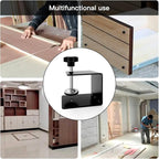 Drawer Front Installation Clamps, Cold-Rolled C Clamps for Woodworking, Door Installation Tools and Cabinet Tools with Protective Pads (4 Pcs)