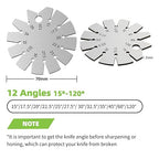 Stainless Steel Bevel Angle Gauge, Measure 15-120 Degree Angles for Knife Blade, Woodworking, Chisel, Compact & Durable, Includes Storage Box