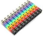 Clip on Wire Markers, Wire Number Labels Colorful Wire Numbering Marker Tube Cable Marker for Marking The Color Coded Cables(100PCS -2.5MM 2.5)