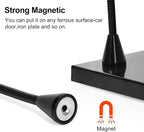 Magnetic Helping Hands Soldering Third Hand Tool PCB Holder Two Flexible Metal Arms Alligator Clips Strong Magnet Base - Can Be Put Anywhere for Electronics Soldering Jewelry Painting Art Crafts Hobby