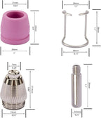 SG-55 AG-60 WSD-60 Plasma Cutter Cutting Torch Tip Nozzles Consumables Kit, .045'' 50PCS (AG60)