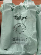 (Large) OrangeBio Certified Home Compostable Shopping Bags, 200ct, 12"x 6" x 20" (Extra Thick), Hold 20 lbs, Thank You/Grocery/Take Out/T Shirt/To-Go Bags for Retail, Grocery Store
