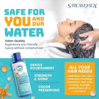 Non Toxic Shampoo and Conditioner, Body Wash 3 in 1 for Swim - Reef Safe Swimmers Shampoo for Men, Women Kids - All Natural Organic Shampoo Conditioner, Biodegradable Soap Camping Travel Size 1.69oz