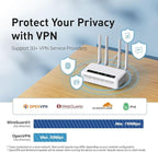 GL-X2000(Spitz Plus) Cellular Gateway 4G LTE Router for Home, RV, Road trips, Offices, CAT 12, Wifi 6 Router, Detachable Antennas, Dual-SIM, T-Mobile & AT&T IoT Certified, OpenVPN, WireGuard (NA Only)