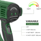 Prostormer 2000W Heat Gun, Hot Air Gun 140°F-1022°F(60°C-550°C) Variable Temperature Control for 3 Speed Settings with 4 Nozzels, for PVC, Paint Stripping, Shrink Wrapping, Crafts