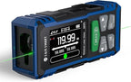 SainSmart Dual Laser Measuring Tool, 393Ft/120M Green Bilateral Distance Meter with Backlit LCD, Rechargeable, Multi-Unit (Ft/in/M), Electronic Level, Length/Area/Volume/Angle Sensor/PC Data Transfer