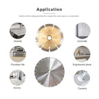 LSS 5-Inch Dry or Wet Cutting General Purpose Power Saw Segmented Diamond Blades for Concrete Stone Brick Masonry (5")