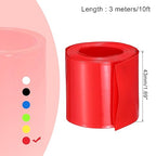 MECCANIXITY Battery Wrap PVC Heat Shrink Tubing 26mm Dia 43mm Flat 10 Feet(3meters) Red Good Insulation for Battery Pack