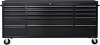 CT Copper Tailor 72-inch Rolling Tool Chest with 15 Drawers and Wheels, Mobile Garage Workbench, Large Tool Box Storage Tool Cabine with Wood Top for Workshop, Matte Black