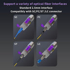 2PCS 80KM Visual Fault Locator for Fiber Optic Cables, VFL Supports FC/ST/SC Interfaces, Long-Range Fault Finder, Fiber Light Pen Tester, High-Precision OTDR Mapping Tool for FTTH, Telecom, Datacom