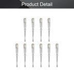 Fielect 10pcs Tester Screwdriver, Voltage Detector Pen Light Circuit Tester Electric Test Pen Screwdriver AC/DC 100-500V