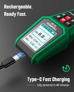 TESMEN TCG-2001 Paint Thickness Gauge for Cars, Digital Paint Meter with Data Bar Graph, 4-Way Backlit Color Screen, Car Paint Mil Thickness Tester with Limit Alarm for Used Car Buyers - Green