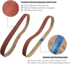 2x42 Sanding Belts, Aluminum Oxide Belt Sander Sandpaper, 2 Each of 40 80 120 150 240 400 Grits,12 Pack(2x42in)