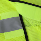 Reflective Safety Vests for Men Women with 4 Pockets and Adjustable Front,Mesh High Visibility Construction Vest