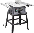 Table Saw 10 Inch, 15 Amp 5000RPM Powerful Tablesaw With Stand & Protective Cover, 36 X 25 Inch Tabletop Saw 90° Cross Cut & 0-45° Bevel Cut, Adjustable Depth, for Woodworking