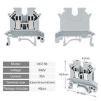 Terminal Block Kit, Rail Type Voltage Terminal, Rail Combined Terminal Block(Red & Gray)
