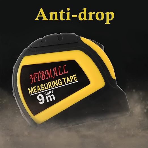 Auto-Lock Measuring Tape, 30-Feet (9M) Dual Side Retractable Tape Measure, Inch/Metric Scale, MID Accuracy, for Electricians, Carpenter, Surveyors and Engineers, with Rubber Protective Casing
