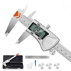HARDELL Digital Caliper, IP54 Waterproof Caliper Measuring Tool with 3-Batteries & Extra Cover, All Stainless Steel Vernier Caliper Digital Micrometer, Inch/MM/Fraction for DIY/Household/3D-printing